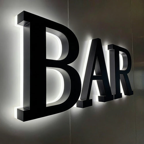 3D Custom Luxury LED Luminous Acrylic Metal Wall Letters - Business Logo Signboard for Cafe Wall Decor & Commercial Advertising